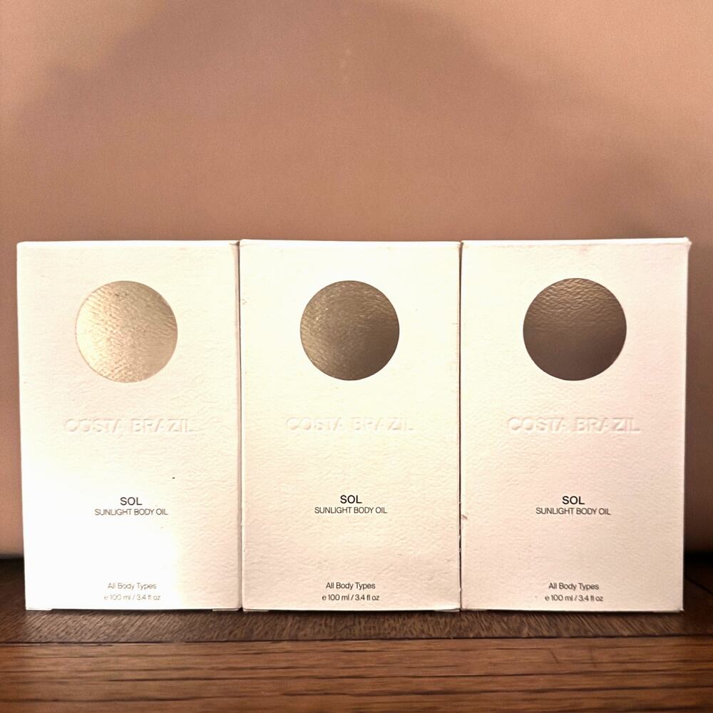 Costa Brazil Sol Sunlight Body Oil 3.4 Fluid Ounces Luxury Brand New In Box NIB